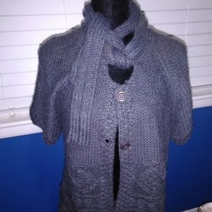 Short sleeve button down sweater